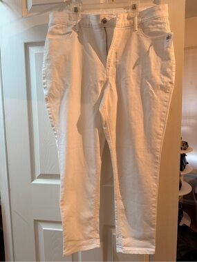 White Straight-Leg Jeans